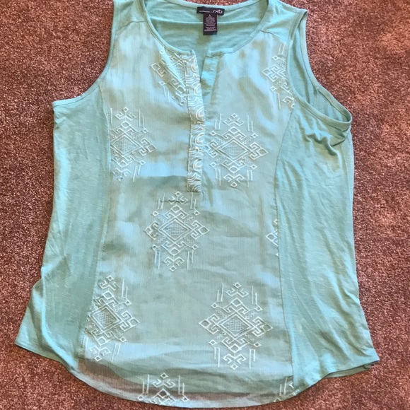 RBX Tops - Teal Aztec Southwest Cowgirl Tank